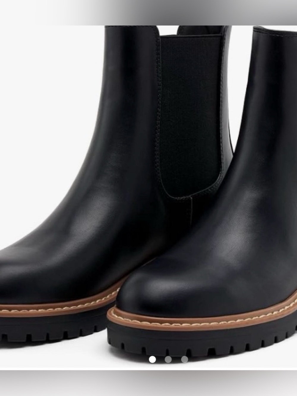 Black Women's Chelsea Ankle Boots with Contrasting Welt